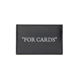 Black Quote Bookish Card Holder 232607M163005