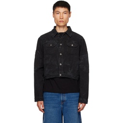 Black Garment Dyed Jacket 232607M180002