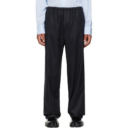 Gray Relaxed Fit Trousers 232612M191000