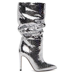 Silver Snake Slouchy Boots 232616F114002