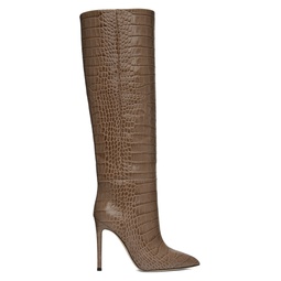 Taupe Stiletto Boots 232616F115009