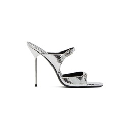 Silver Layla Heeled Sandals 232616F125008
