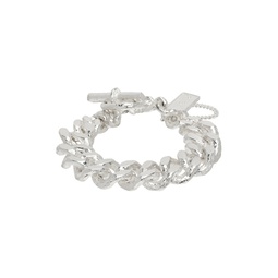 Silver Spliced Link Bracelet 232627F020002