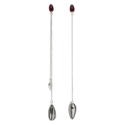 Silver Asymmetric Girasol Earrings 232646F022000