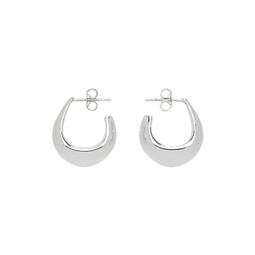Silver Curved Mini Drop Earrings 232646F022002