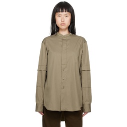 Taupe Officer Collar Shirt 232646F109012