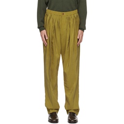 Green Relaxed Trousers 232646M191014