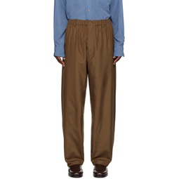 Brown Relaxed Trousers 232646M191022