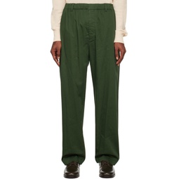 Green Relaxed Trousers 232646M191027