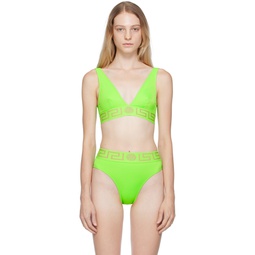Green Greca Bikini Top 232653F105053