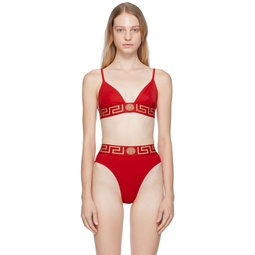 Red Greca Bikini Top 232653F105073