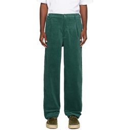 Green Cosmic Trousers 232663M191002