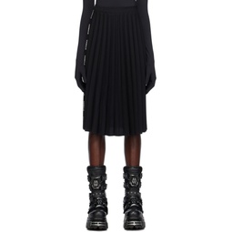 Black Pleated Maxi Skirt 232669F093001