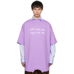 Purple We Are Boy We Are Girl T Shirt 232669M213040
