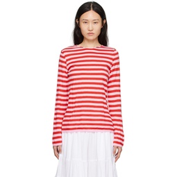 Pink   Red Striped Sweater 232670F096000