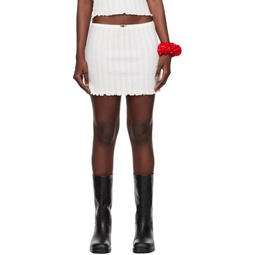 White Shorty Miniskirt 232677F090002