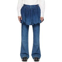Blue Puff Skirt Jeans 232678M186000