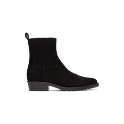 SSENSE Exclusive Black Embroidered Chelsea Boots 232688M223007