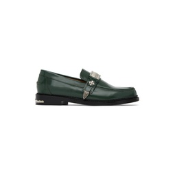 Green Polido Loafers 232688M231000