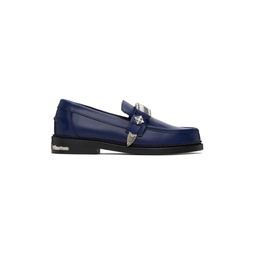 Blue Hardware Loafers 232688M231002