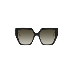 Black   Gold Baguette Sunglasses 232693F005053