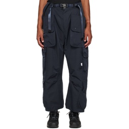 Navy Belted Cargo Pants 232701M188009