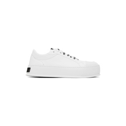 White Faux Leather Sneakers 232720M237016