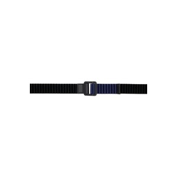 Blue   Black Pleats Reversible Belt 232729M131001