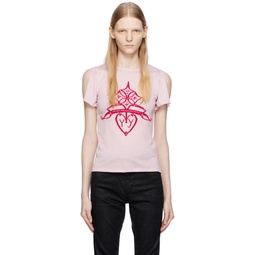 Pink Jacquard T Shirt 232731F110014
