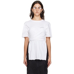 White Twist T Shirt 232756F110000