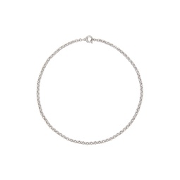 Silver Thick Rolo Chain Necklace 232762M145007