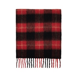Black   Red Check Scarf 232771F028004