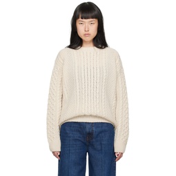 Off White Chunky Sweater 232771F096015