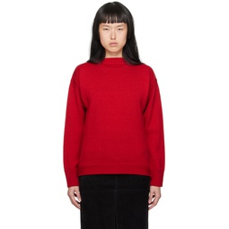 Red Vented Sweater 232771F096019