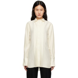 Off White Pleated Shirt 232771F109000