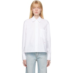 White Embroidered Shirt 232784F109002