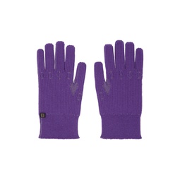 SSENSE Exclusive Purple Graphic Gloves 232785M135001