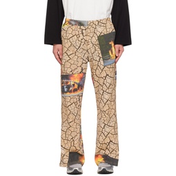 Beige Cracked Earth Trousers 232792M191003