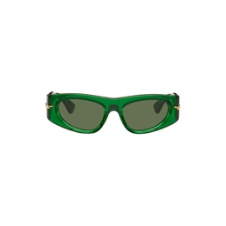 Green Oval Sunglasses 232798F005041