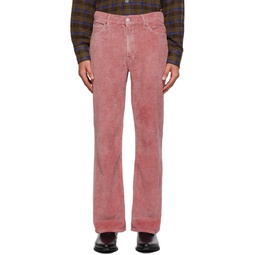 Pink 70s Cut Trousers 232803M191002