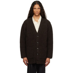Brown Colossal Cardigan 232803M200002