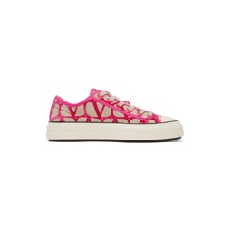 Beige   Pink Totaloop Sneakers 232807F128000
