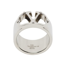 Silver VLogo Ring 232807M147008