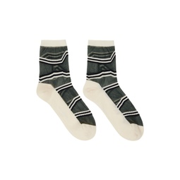 Off White Stripe Socks 232809F076000