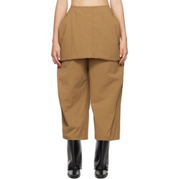 Brown Canopy Trousers 232809F087009