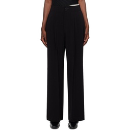 Black Square One Solid Trousers 232809F087023
