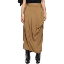 Brown Canopy Maxi Skirt 232809F093004