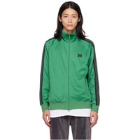 Green Embroidered Track Jacket 232821M202019