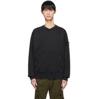 Black Garment Dyed Sweatshirt 232828M204020