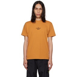 Orange Printed T Shirt 232828M213014